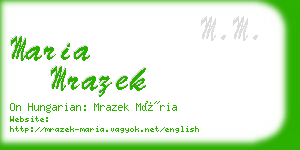 maria mrazek business card